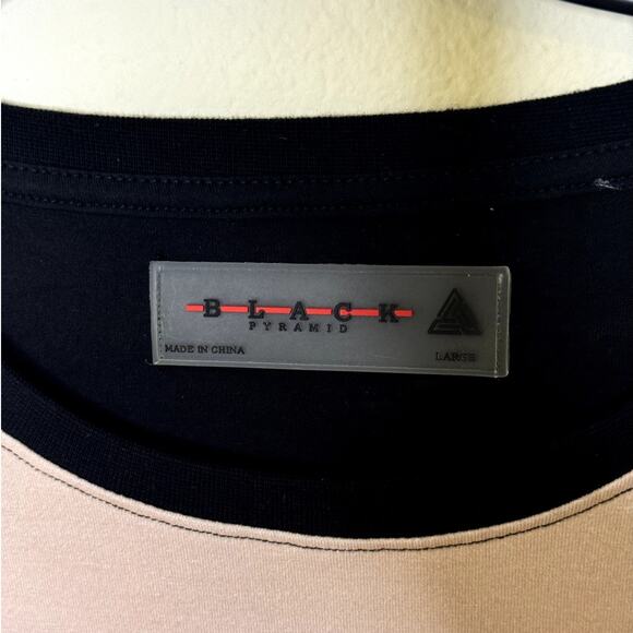 **NWT** BLACK PYRAMID MEN'S BLACK TAN & PINK GRAPHIC TEE SHORT SLEEVE SIZE LARGE - Picture 4 of 9